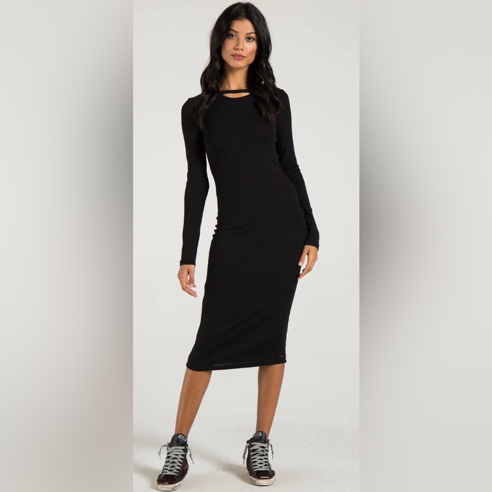 n:PHILANTHROPY “Athens” Midi Dress – Size M (Black Cat) – Like New